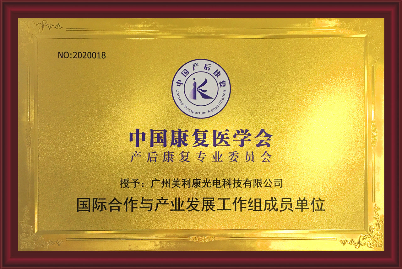 Član delovne skupine za mednarodno sodelovanje in razvoj industrije kitajskega združenja za rehabilitacijsko medicino