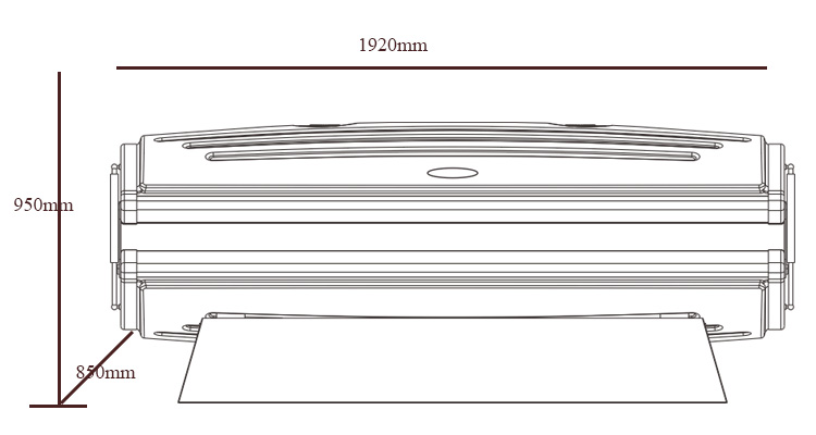 imagen de cama de terapia de luz roja m4-plus tamaño